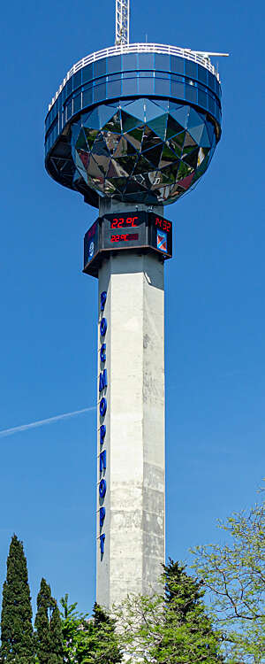 A control tower guarding the Russian port of Tuapse on the Black Sea.