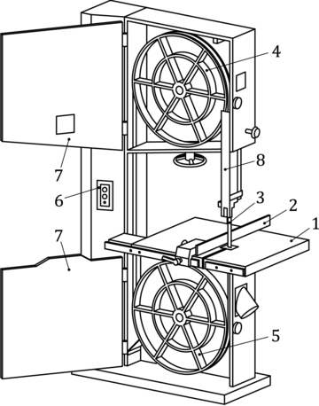 band saw machine drawing